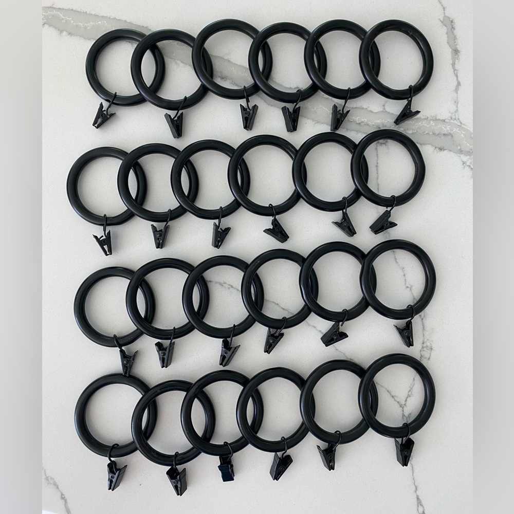 Pottery Barn Curtain Rings with Clips